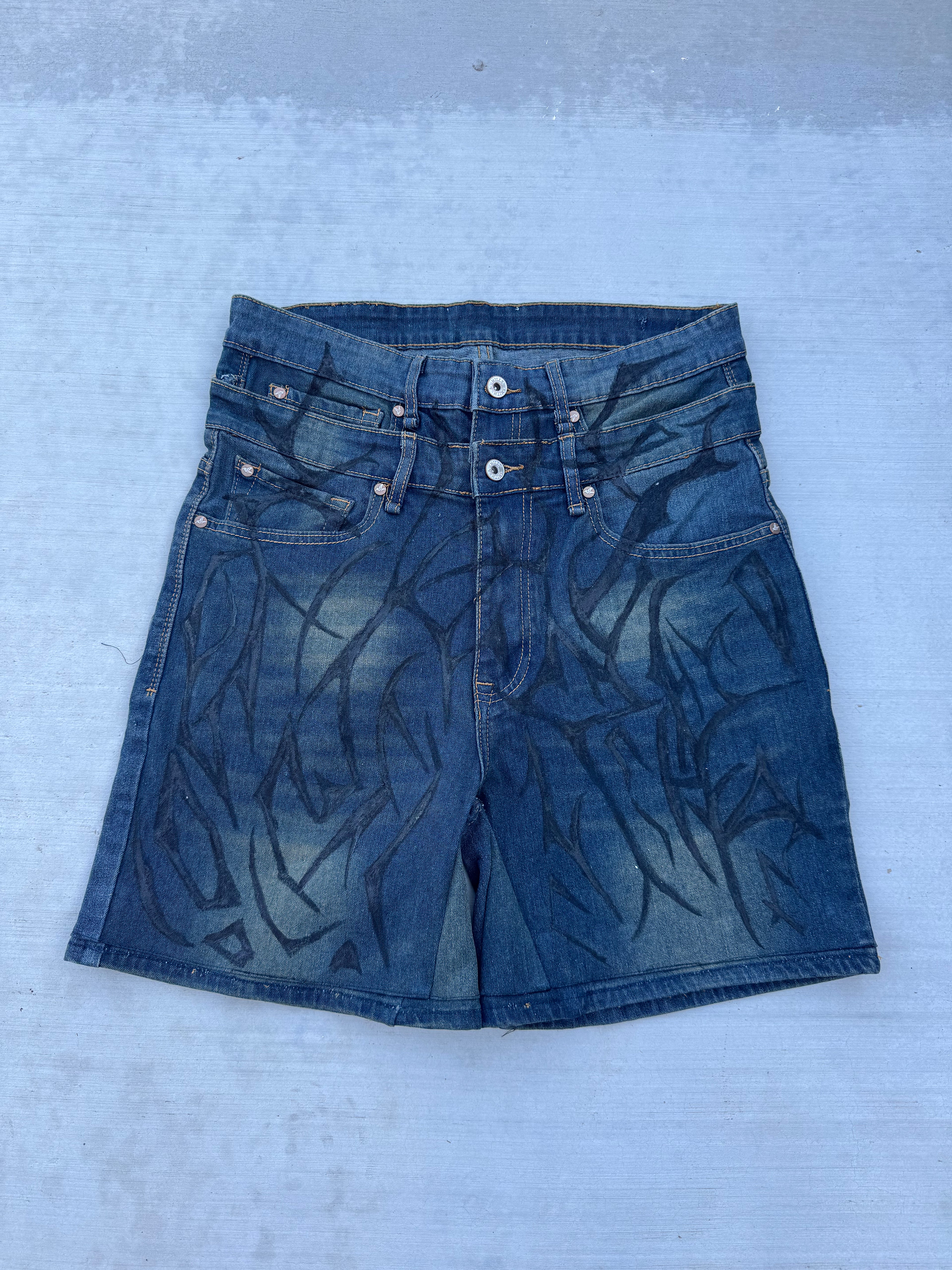 Custom Blue Denim Jorts