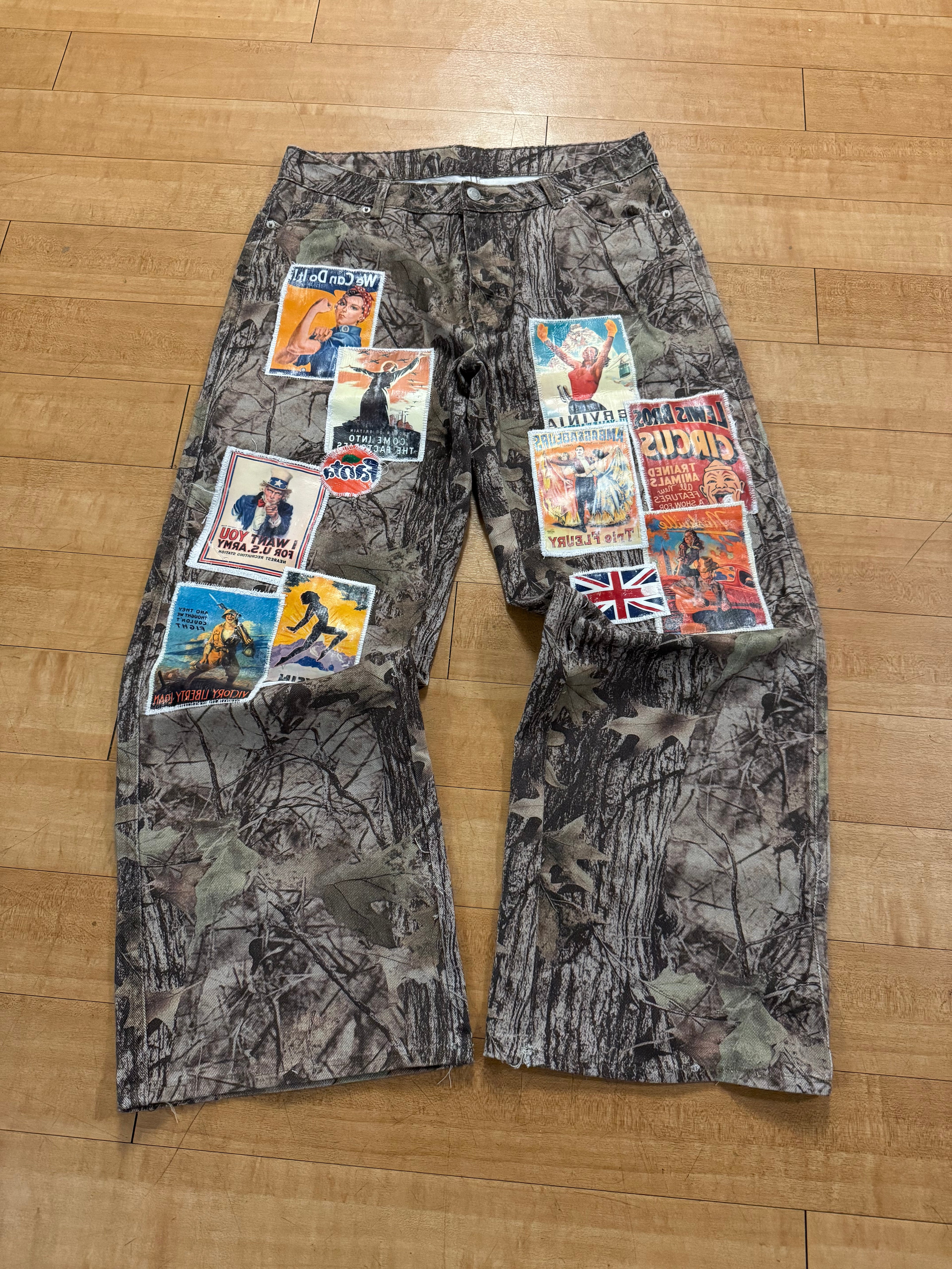 Camo Vintage Patchwork Denim