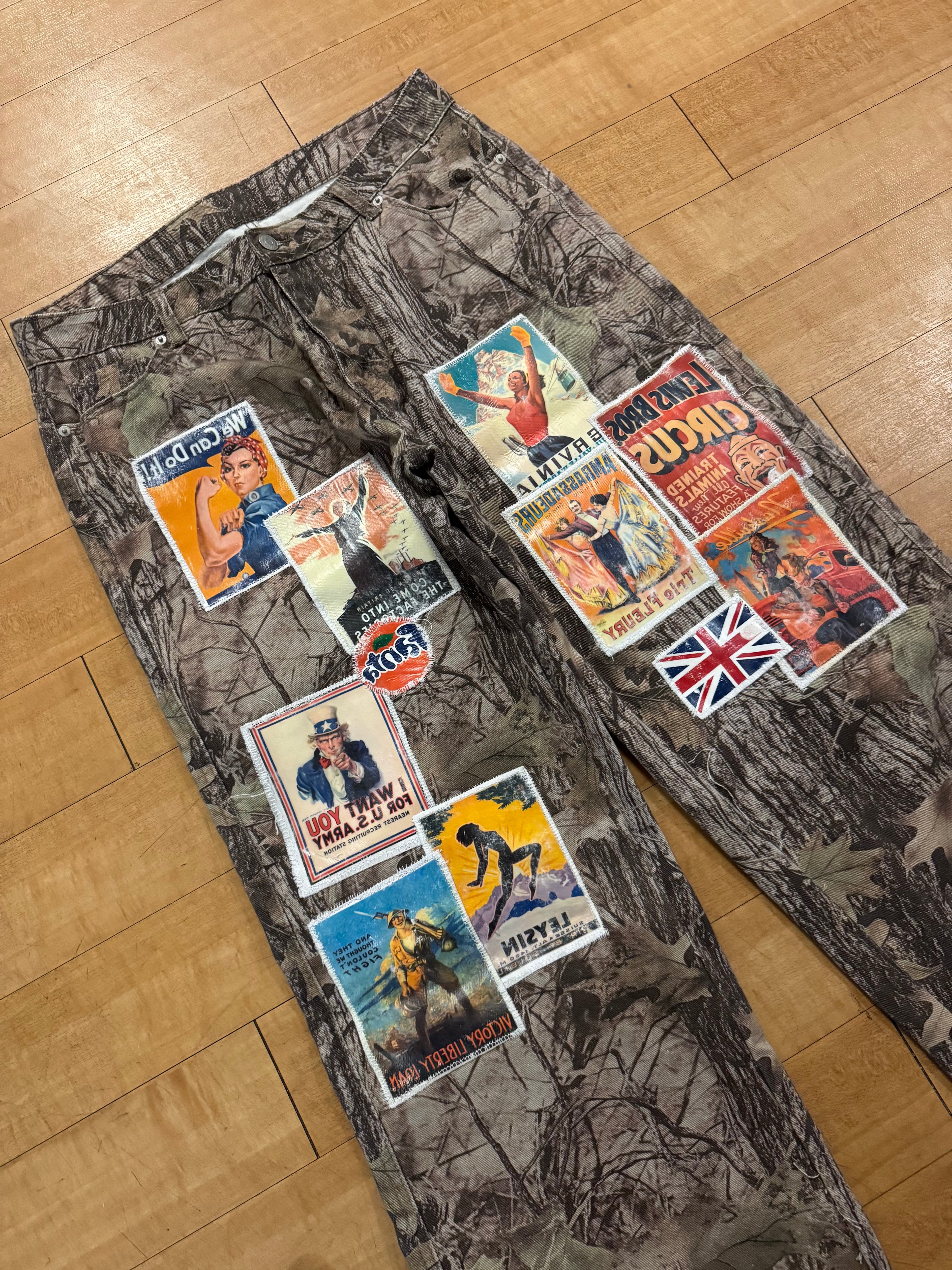 Camo Vintage Patchwork Denim