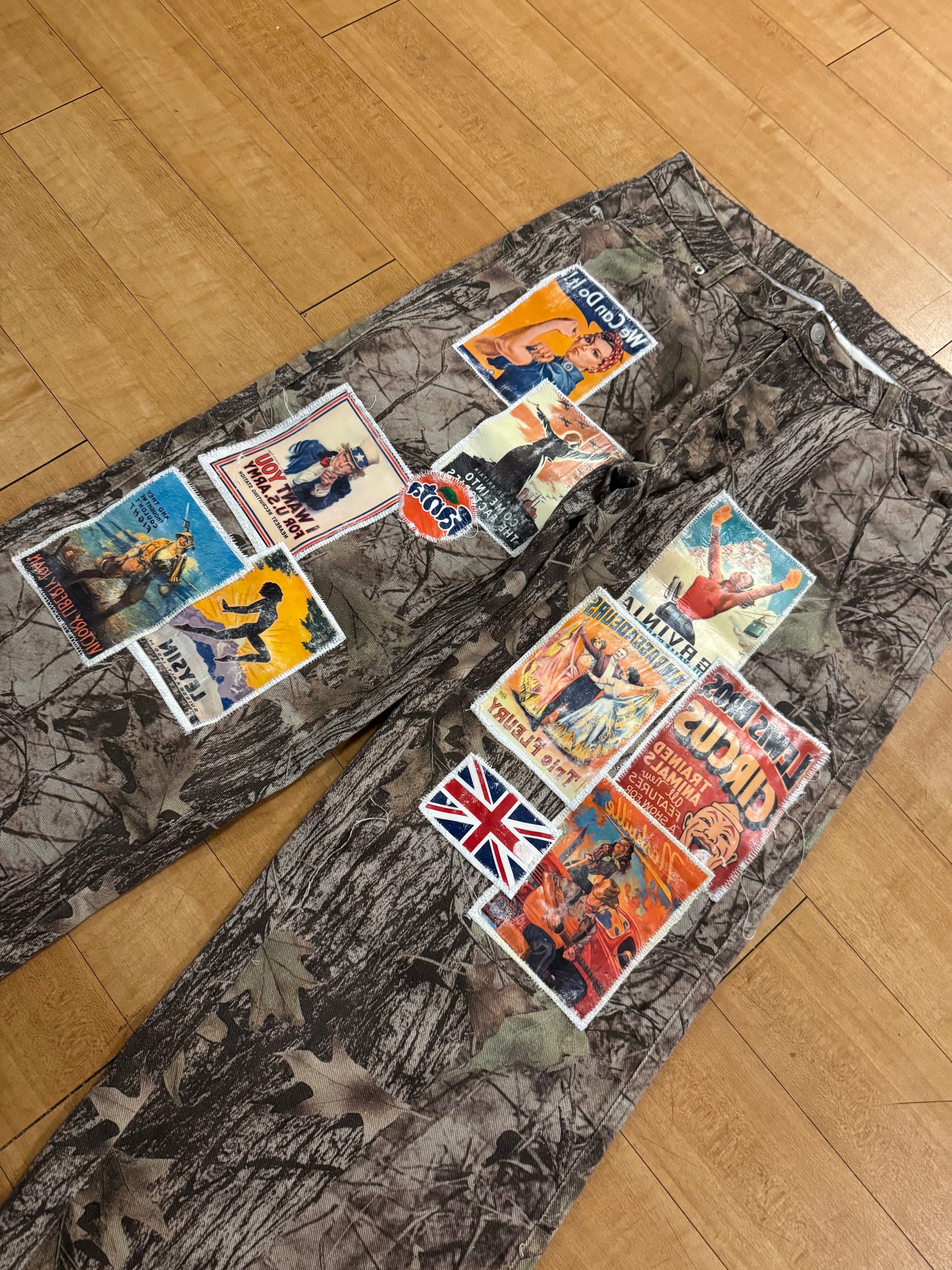 Camo Vintage Patchwork Denim