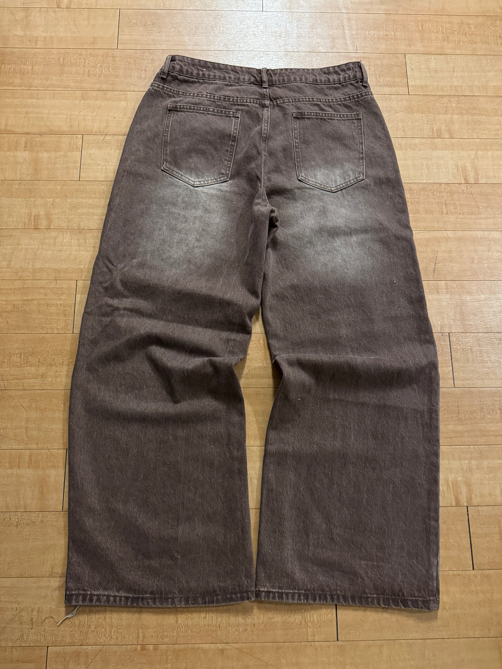 Brown Vintage Patchwork Denim