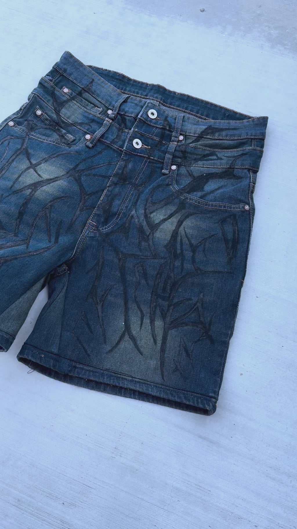 Custom Blue Denim Jorts
