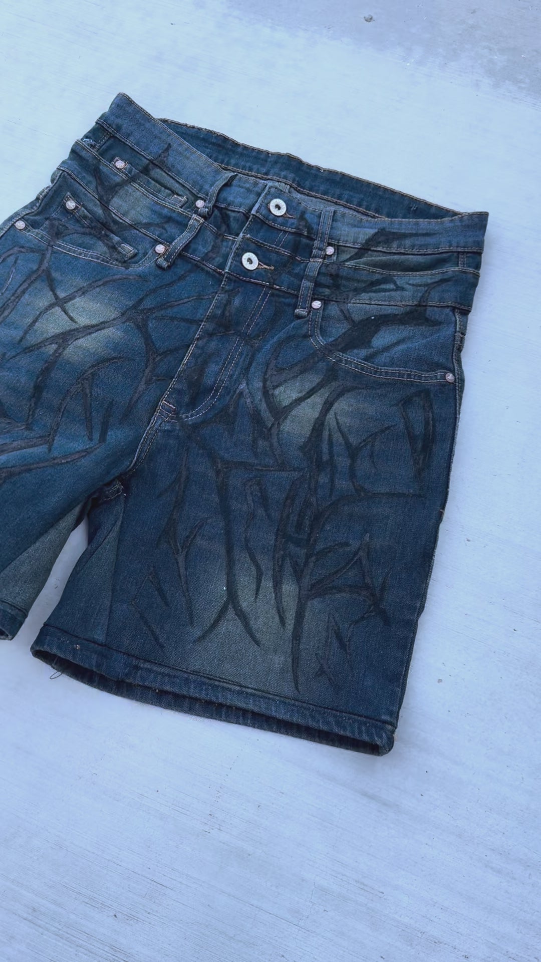 Custom Blue Denim Jorts