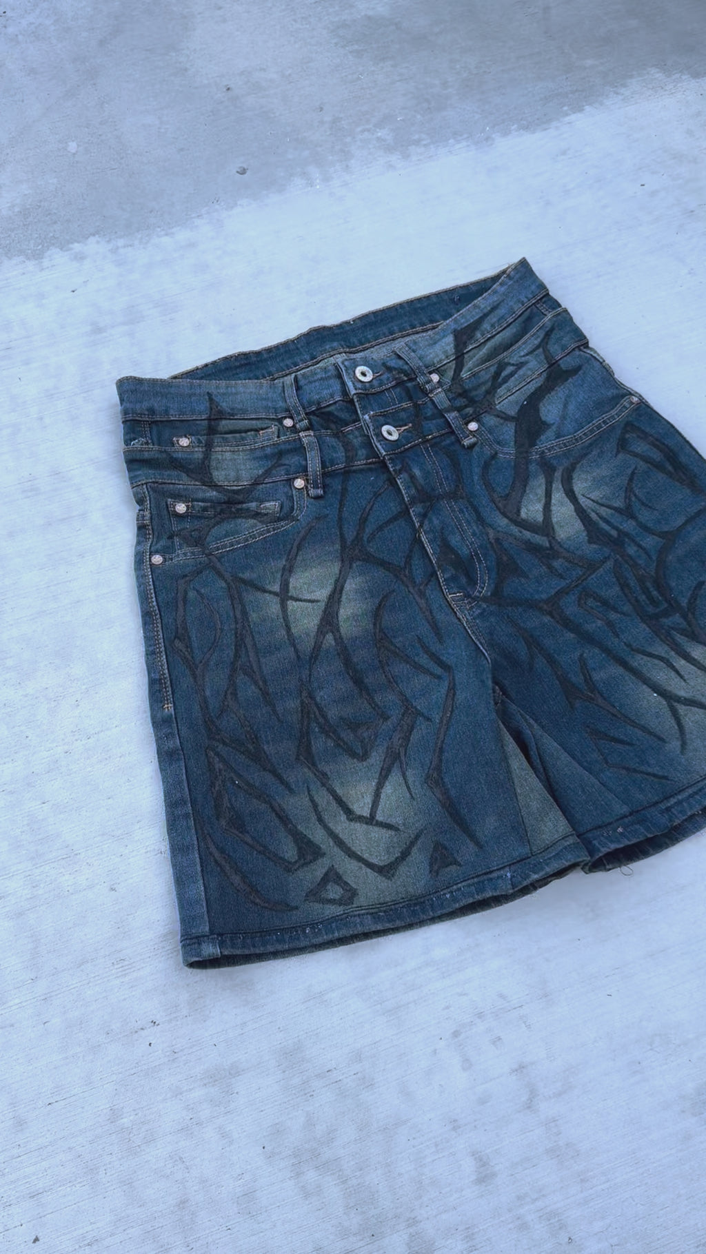 Custom Blue Denim Jorts
