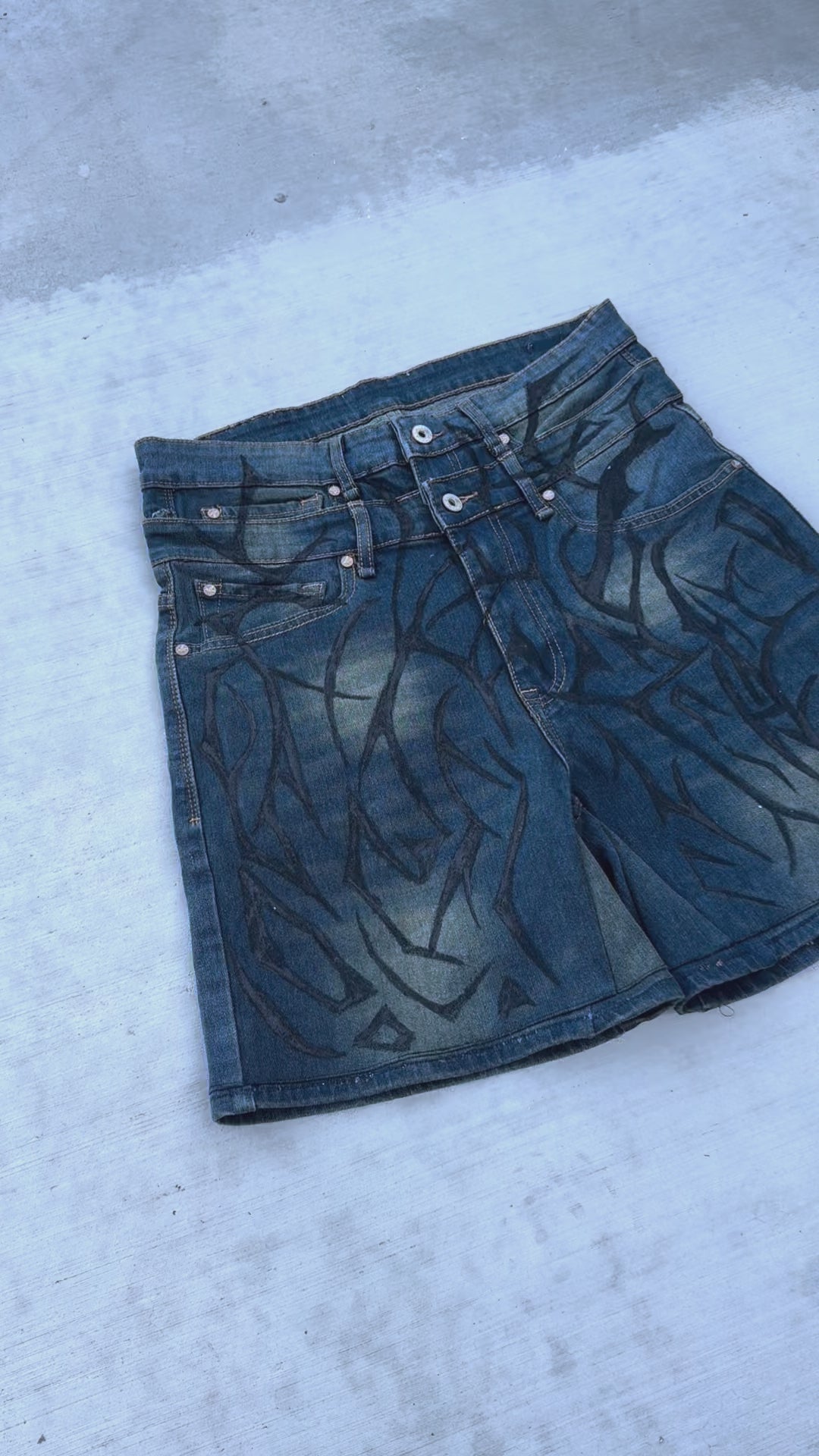 Custom Blue Denim Jorts